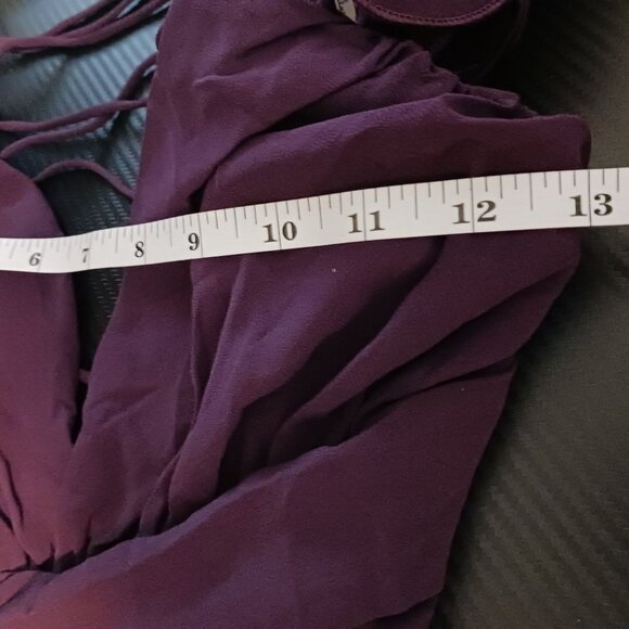 NEW Lulus Soiree Celebration Purple Ruffled Lace-Up Maxi Dress, Size‎ XS - Picture 12 of 16